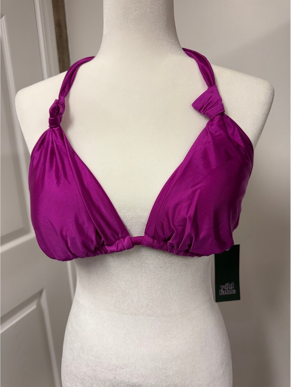 Wild Fable Magenta Triangle Bikini Top Size Large